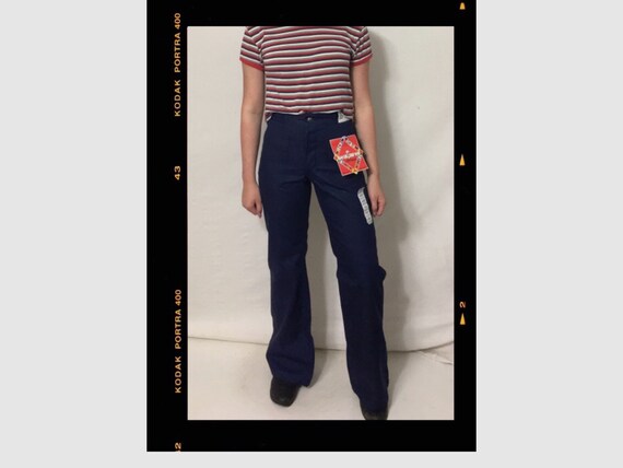 29W 36L 36Hip - Navy Bellbottoms - New/Old Vintage