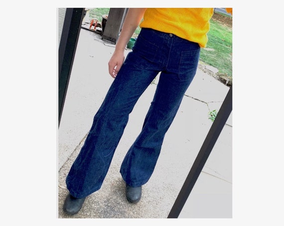 31W/36L - Seafarer Navy Bellbottom Jeans Pants - … - image 2
