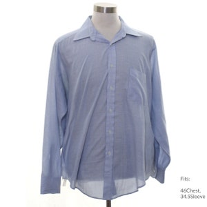 Large 60s Mens &#39;Sears&#39; Shirt | Vintage Long sleeve Shirt (46Chest, 34.5Sleeve)