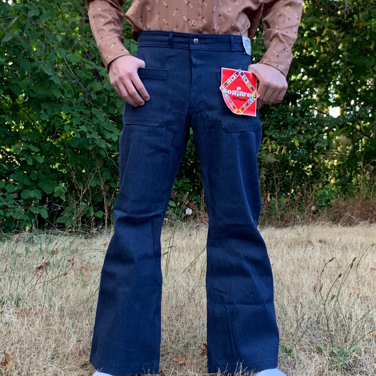 28W 36L - Seafarer NOS Navy Bells Jeans Bellbottoms - Mens New/old Vintage  Deadstock! - Etsy