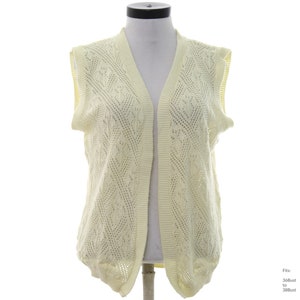 Large 80s Womens Improved Living Sweater | Authentic Vintage Sweater Vest (36Bust to 38Bust)