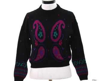 Medium 80s Womens 'Teasers' Sweater | Authentic Vintage Totally 80s Sweater (36Bust, 29Sleeve)