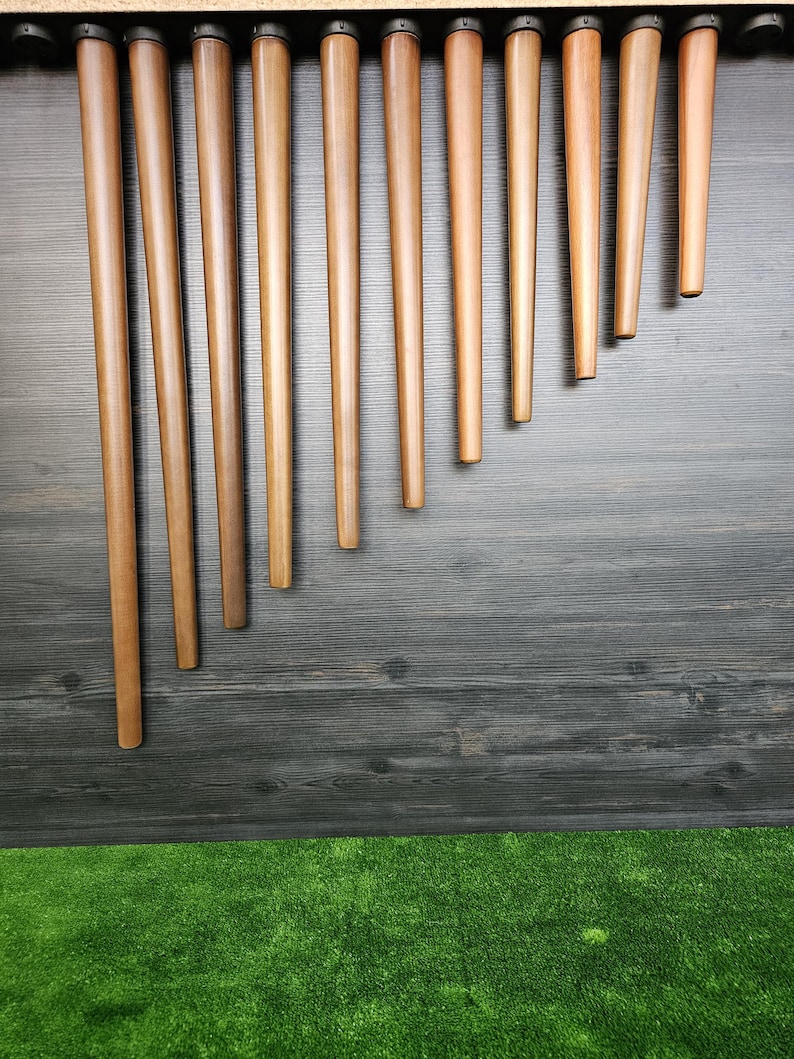 Recommended Leg Height Guide / Available Sizes:
10–15 cm (4–5.9") ➡️ Very low profile or riser legs
20–25 cm (7.8–9.8") ➡️ Low furniture or base support
30–35 cm (11.8–13.7") ➡️ Compact or low seating
40–45 cm (15.7–17.7") ➡️ Standard seating height
50–55 cm (19.6–21.6") ➡️ Medium height furniture
60–65 cm (23.6–25.5") ➡️ Console or work tables
70–75 cm (27.5–29.5") ➡️ Standard table height
80–85 cm (31.5–33.4") ➡️ High furniture