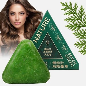 Champú de romero, champú Nature Seven Green Soap, barra de champú Nature Triangle, jabón Polygonum Shampoos