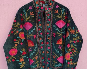 Beautiful Handmade Suzani Party Wear Jacket Coat Velvet Suzani Jacket Collection,