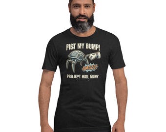 Project Hail Mary Fist Bump T-Shirt | Rocky Amaze Sci-Fi Fan Tee | Andy Weir Book Lover Gift | Space Science Fiction Shirt