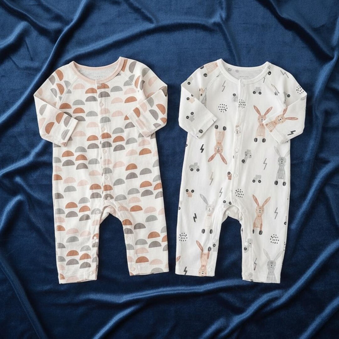 Bamboo Baby Romper, Floral Animal Print, Soft Newborn Jumpsuit - Etsy