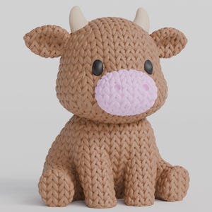 Knitted Style Cow | 3D Printed