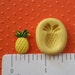 mini small PINEAPPLE mold flexible silicone or hard polymer clay great for fondant cake pops miniature food clay cold porcelain gumpaste