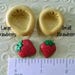 STRAWBERRY MOLD strawberries silicone mold food safe 4 fondant chocolate candy polymer clay wax soap candle embed shortcake bite size small