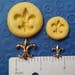 FLEUR DE LIS silicone mold 2 sizes for fondant chocolate candy clay mardi gras cupcake toppers polymer clay small mini mold cake pops