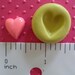 PUFFY HEART mold food safe silicone for fondant chocolate polymer clay air dry clay sugar decos cupcake cake decorations soap embeds