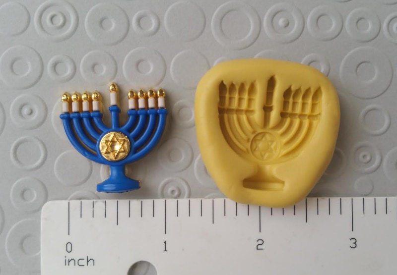 Menorah mold silicone Hanukkah mold fondant chocolate cupcake Etsy
