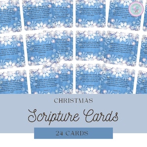 Cartões de versículos bíblicos de Natal para impressão - Download digital - Cartões de escrituras para decoração de feriado - Presentes cristãos