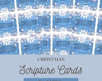 Printable Christmas Bible Verse Cards - Digital Download - Scripture Cards for Holiday Decor - Christian Gifts