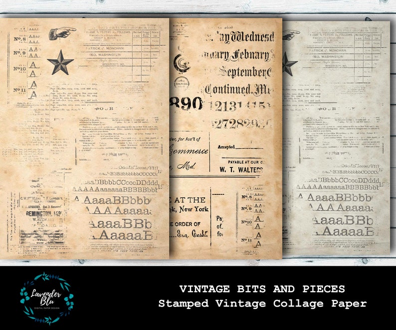 Printable Junk Journal Kit Collage Sheets Vintage Bits and | Etsy