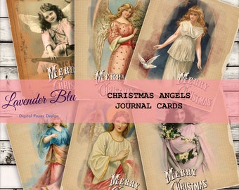 Christmas Angels Journal Cards: Printable Ephemera Kit (Digital Download)