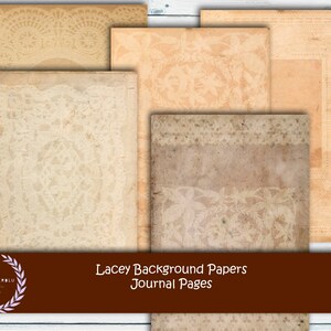 Victorian Lace Junk Journal Kit: Vintage Ephemera Paper (Digital Download)