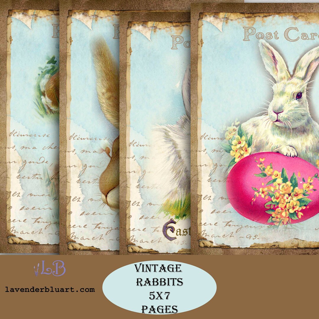 Junk Journal Easter Digital Paper Printable Journal Pages Vintage ...