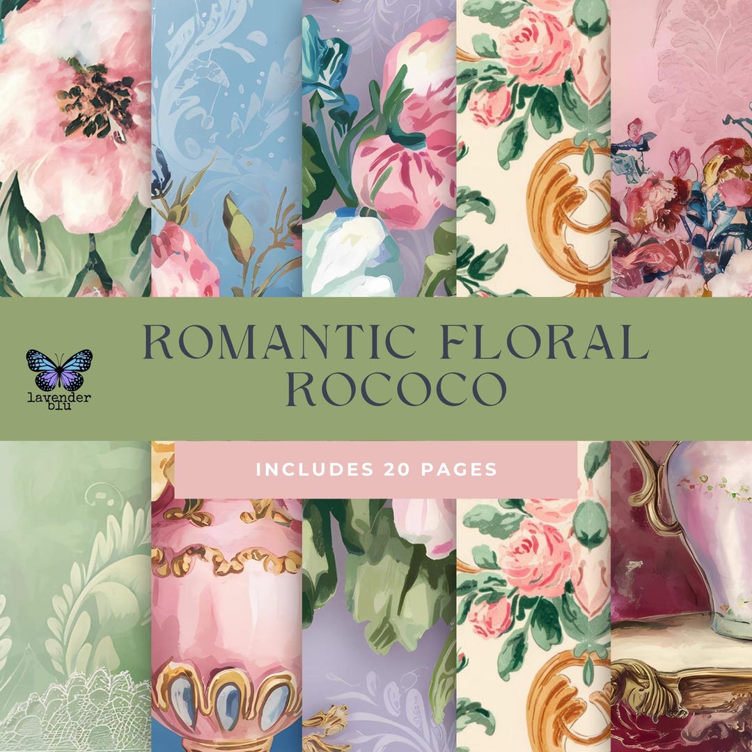 Rococo Romance Valentine's Day Junk Journal Kit – Vintage Ephemera, DIY ...