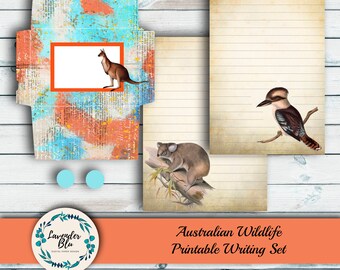 Printable Journal Kit | Ephemera | Envelope | Junk Journal | Australian Wildlife | Printable Paper | Junk Journal