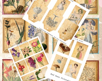 Fairies In My Garden Printable Junk Journal Kit (Digital Download)