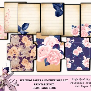 Floral Stationery Set: Printable Writing Paper & Envelopes (Digital Download)