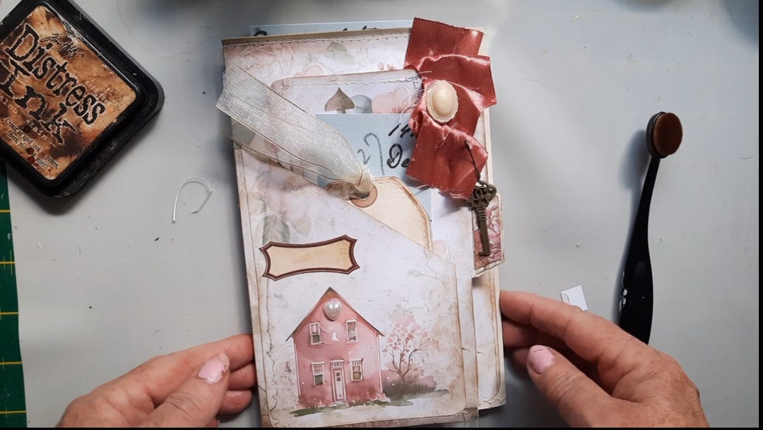 Pink Shabby Chic Junk Journal Kit: Farmhouse Printable Paper (digital ...