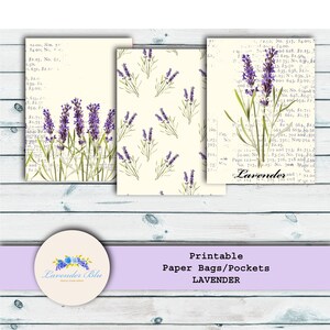 Junk Journal Printable | Lavender Paper Bags | Junk Journal | Scrapbooking | Paper Craft