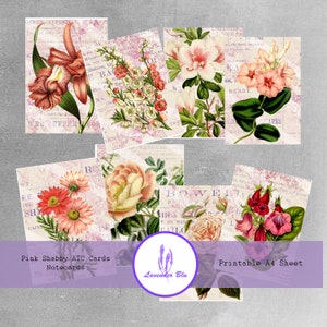 Printable Journal, Journal Cards, Junk journal, Botanical, Digital Download
