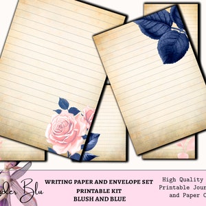 Printable Journal, Stationery Set, Junk Journal Kit, Writing Paper ...