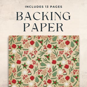 Christmas Recipes Junk Journal Kit - Printable Recipe Cards for Holiday Crafting - Digital Download Supplies