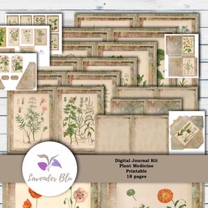 Digital Journal Kit Plant Medicine 1 | Printable Journal |Herbs | Junk Journal
