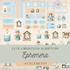 Christmas Scripture Ephemera: KJV Bible Verses (Digital Download)