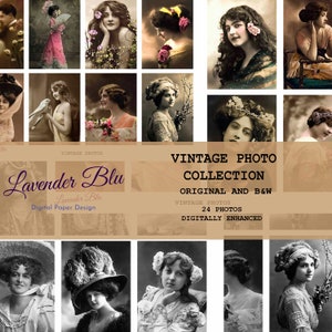 Vintage Portrait Photo Collection: Ephemera for Junk Journals (Digital Download)