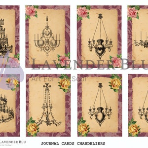 Chandelier Junk Journal Kit: Printable ATC Cards (Digital Download)