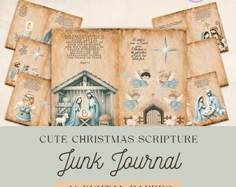 diário de versículos bíblicos para impressão, kit de diário de escrituras KJV, download digital para diário devocional