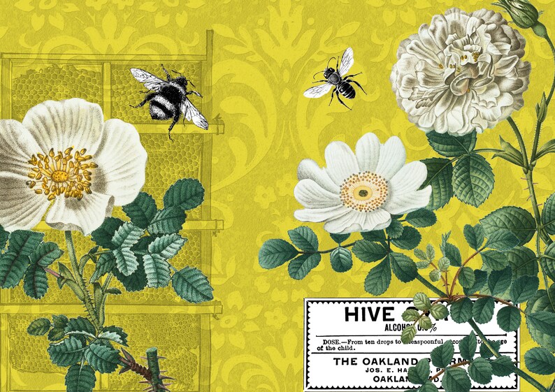 printable journal kit bee happy bee themed printable paper etsy