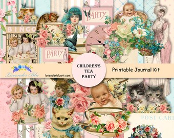 Printable Junk Journal Kit | Shabby Chic | Fussy Cut | Printable Ephemera | Digital Paper | Journal Paper