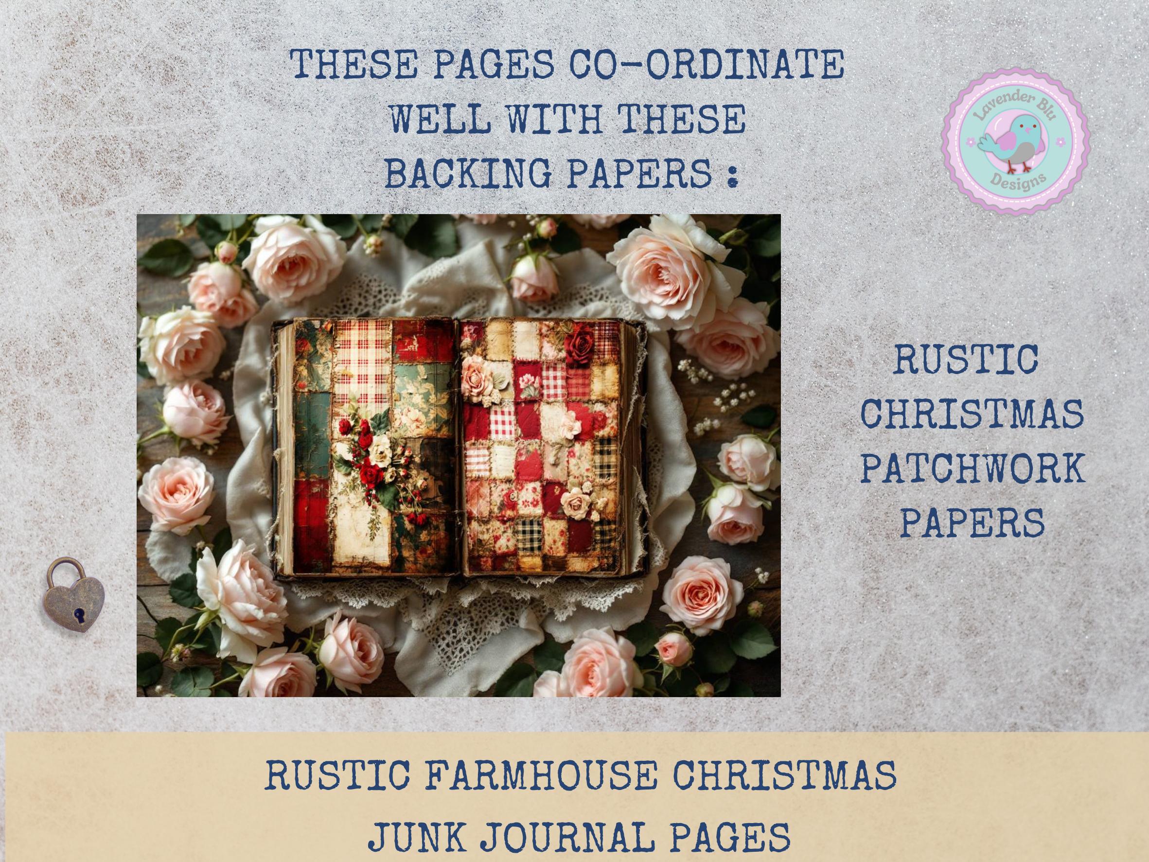 Junk Journal Christmas Pocket Kit - Printable Rustic Holiday Paper ...