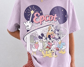 Comfort Colors® Disney Mickey and Friends Epcot-shirt, Disney Family Matching T-shirt, Epcot World Tour-shirt, Disneyworld-shirt, Disney Trip-T-shirt