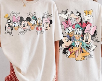 Comfort Colors®Retro Mickey and Friends Signature-shirt, Mickey & Co 1928-shirt, Disney Family Vacation-T-shirt, Disneyland-T-shirt, Disney Trip-T-shirt