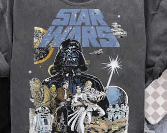Retro Disney Star Wars-shirts, May The Force Be With You, Disney World-shirt, Galaxy's Edge Darth Vader Storm Trooper R2 D2, Disney Trip-T-shirt