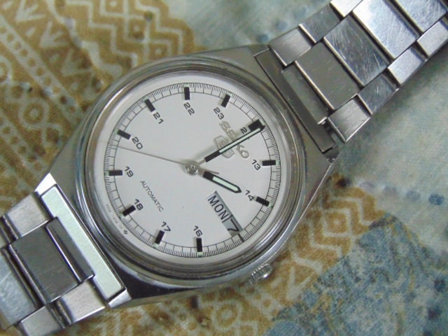 Mens Seiko Military Type White Dial Automatic 6309-8970 - Etsy UK