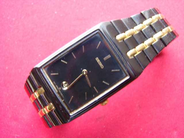 Men Black Dial With Date SEIKO 7n39-5a29 Two Tone Gold Black - Etsy Denmark