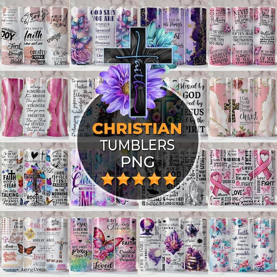 Christian Tumbler Wrap, Sublimation Design, Faith Sublimation, God Is our Refuge & Strength 20oz Skinny Tumbler Png, Bible Verse Wrap
