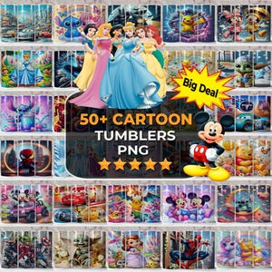 50+ Tumbler Wrap Png Bundle, Sublimation Designs, Cartoons Png Tumbler,  20 Oz Skinny Tumbler, Cartoon Tumbler Wrap, Kids Tumbler Png, Svg