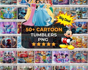 50+ Tumbler Wrap Png Bundle, Sublimation Designs, Cartoons Png Tumbler,  20 Oz Skinny Tumbler, Cartoon Tumbler Wrap, Kids Tumbler Png, Svg