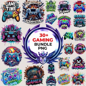 30+ Gaming Clipart png Bundle, Gamer Shirt Png, Game Controller png, Gamer Sublimation Bundle, Funny gamer png, Video Games Png, Games Svg