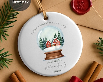 Personalized First Christmas Couples Ornament: Our New Home Ornament, Christmas Keepsake, Housewarming Gift